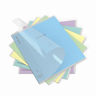 Тетрадь 12 листов клетка Erich Krause с пластиковой обложкой