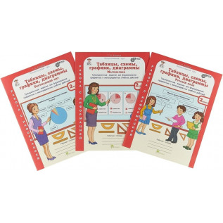 Козина Г.А. Таблицы, схемы, графики, диаграммы 2 класс. Рабочая тетрадь в 3-х частях. Русский язык. Математика. Окружающий мир. (РОСТкнига)